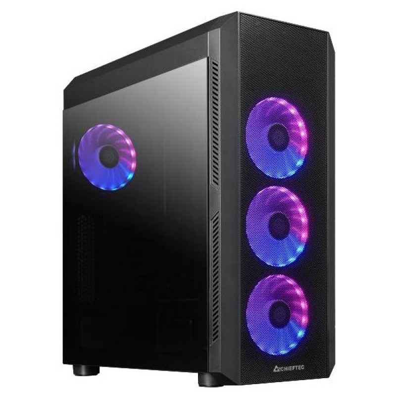 Chieftec Case|CHIEFTEC|SCORPION 4|MiniTower|Case product features Transparent panel|Not included|ATX|MicroATX|MiniITX|Colour Black|GL-04B-UC-OP