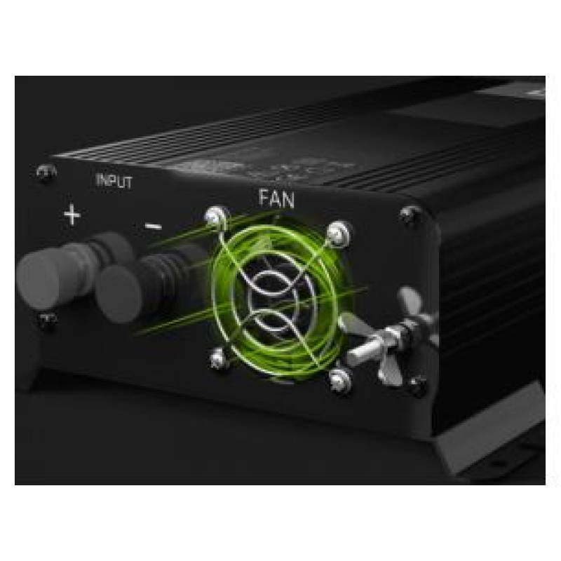 Green Cell Strāvas pārveidotājs Green Cell PRO 12V to 230V 500W/1000W Pure sine wave