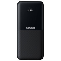 Baseus Lipow 10000mAh 22.5W Powerbank with Dual Built-in Cable with Display (with additional black Baseus Simple USB-A - USB-C 3A 0.2m cable) - Black