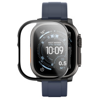 Amazingthing Radix Glass Screen Protector with Case for Apple Watch UItra 3 49mm - Black