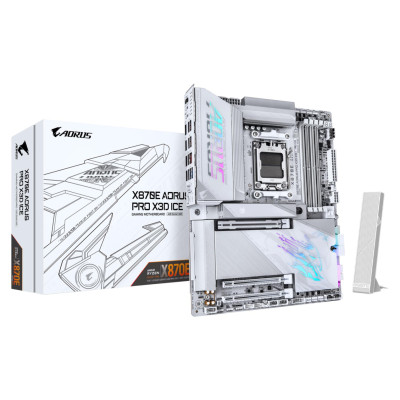 Gigabyte Mainboard|GIGABYTE|AMD X870E|Socket AM5|ATX|RAM DDR5-SDRAM|4xSlots|Wi-Fi Yes|Bluetooth Yes|4xNumber of M.2 (M) slots|X870E A PRO X ICE|X870EAPROXICE