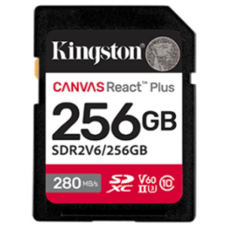 Kingston SDXC 256GB Canvas React Plus