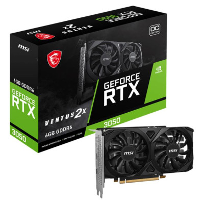 MSI Graphics Card|MSI|NVIDIA GeForce RTX 3050|6 GB|GDDR6|96 bit|PCIE 4.0 16x|Dual Slot Fansink|2xHDMI|1xDisplayPort|RTX3050VEN2XE6GOC