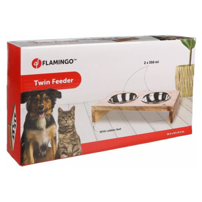 Flamingo statīvs ar bļodām 2x350 ml 13 cm