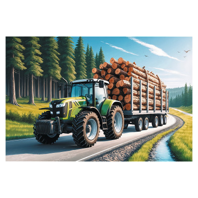 Trefl Puzle Meža traktors, 100 gab.