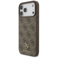 Guess 4G Small Classic Logo MagSafe Case for iPhone 17 Pro Max - Brown
