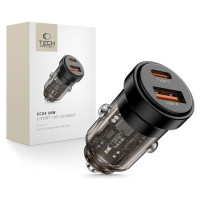 Tech-Protect CC03 30W 2-Port USB-A / USB-C Car Charger - Black