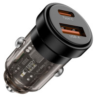 Tech-Protect CC03 30W 2-Port USB-A / USB-C Car Charger - Black