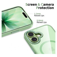Tech-Protect MagMat MagSafe Case for iPhone 17 - Transparent Green