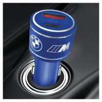 BMW M Edition PD-QC 3.0 20W Car Charger - Blue/Black