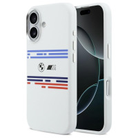 BMW M Silicon Horizontal Line MagSafe Case for iPhone 17 - White
