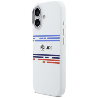 BMW M Silicon Horizontal Line MagSafe Case for iPhone 17 - White