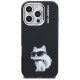 Karl Lagerfeld IML Aquarelle Choupette & Logo Case for iPhone 16 Pro Max - Black