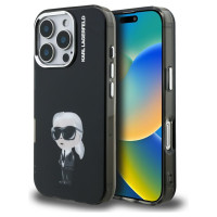 Karl Lagerfeld IML Aquarelle Karl & Logo MagSafe Case for iPhone 16 Pro - Black