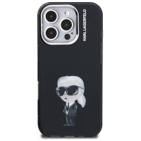 Karl Lagerfeld IML Aquarelle Karl & Logo MagSafe Case for iPhone 16 Pro - Black