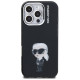 Karl Lagerfeld IML Aquarelle Karl & Logo MagSafe Case for iPhone 16 Pro - Black