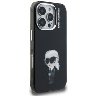 Karl Lagerfeld IML Aquarelle Karl & Logo MagSafe Case for iPhone 16 Pro - Black