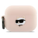 Karl Lagerfeld Silicone Chaupette Head 3D Case for AirPods Pro 3 - Pink