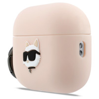 Karl Lagerfeld Silicone Chaupette Head 3D Case for AirPods Pro 3 - Pink