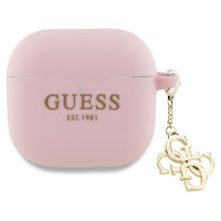 Guess AirPods 4 cover Silicone 4G Charm case - pink