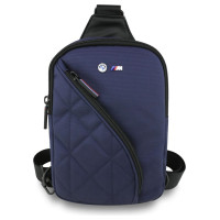 BMW Nylon Pocket & Metal Logo Crossbody Phone Bag - Navy Blue