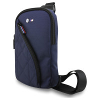 BMW Nylon Pocket & Metal Logo Crossbody Phone Bag - Navy Blue