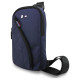 BMW Nylon Pocket & Metal Logo Crossbody Phone Bag - Navy Blue