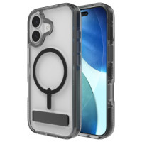 Zagg Santa Cruz Snap KS MagSafe Case with Stand for iPhone 17 - Clear and Black