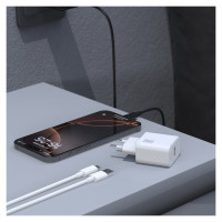 Dudao A27STEU 25W GaN USB-A Wall Charger with USB-A - USB-C Cable - White