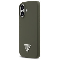 Guess Silicone Triangle Logo MagSafe Case for iPhone 17 - Green