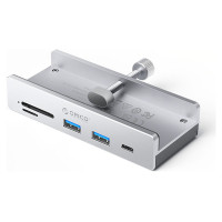 Orico MH5PC Hub Clamp-Mounted USB-C / 2x USB-A 3.2 + 1x USB-C 3.2 + 1x SD&TF - Silver