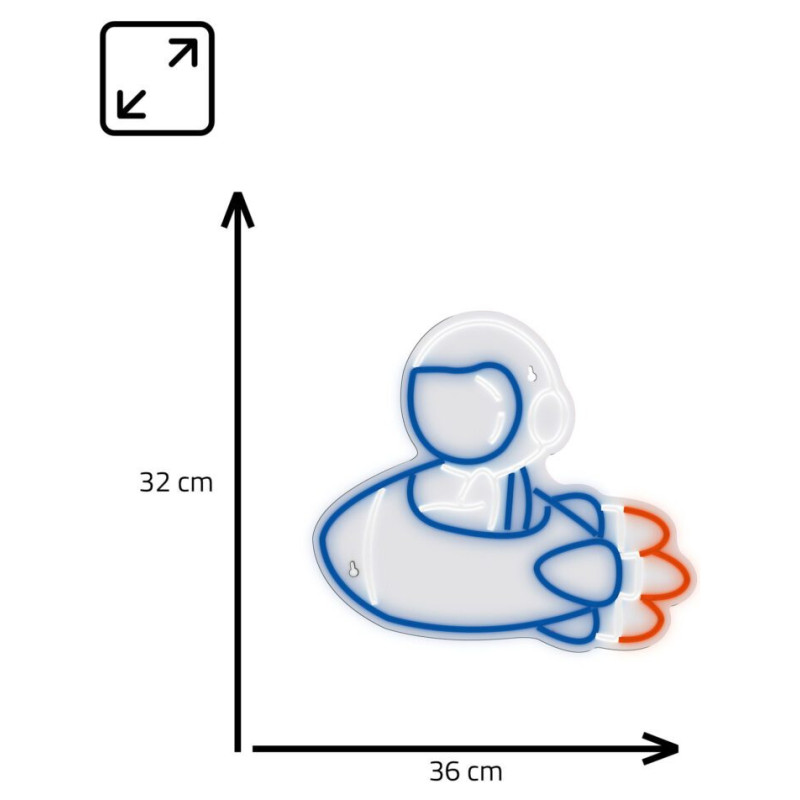 Manta SNL90MT Style Neon Lights ASTRONAUT ON RAKETA