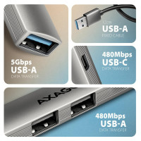 Axagon I/O HUB USB3.2 4PORT/0.12M HUE-STA AXAGON