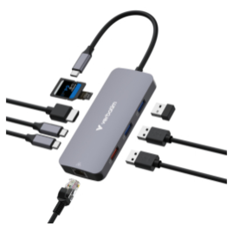 Verbatim Dokstacija Verbatim USB-C Pro Multiport Hub 9 Port