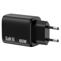 Verbatim Lādētājs Verbatim Essentials GaN Wall Charger 65W 3 Port Black