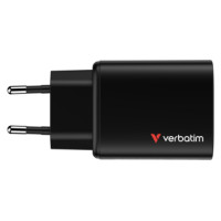 Verbatim Lādētājs Verbatim Essentials GaN Wall Charger 65W 3 Port Black