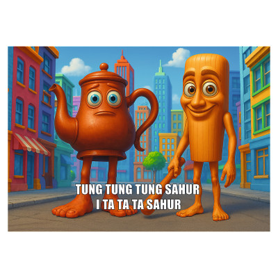 Trefl BRAINROT Puzle Tung Tung Sahur, 200 gab.