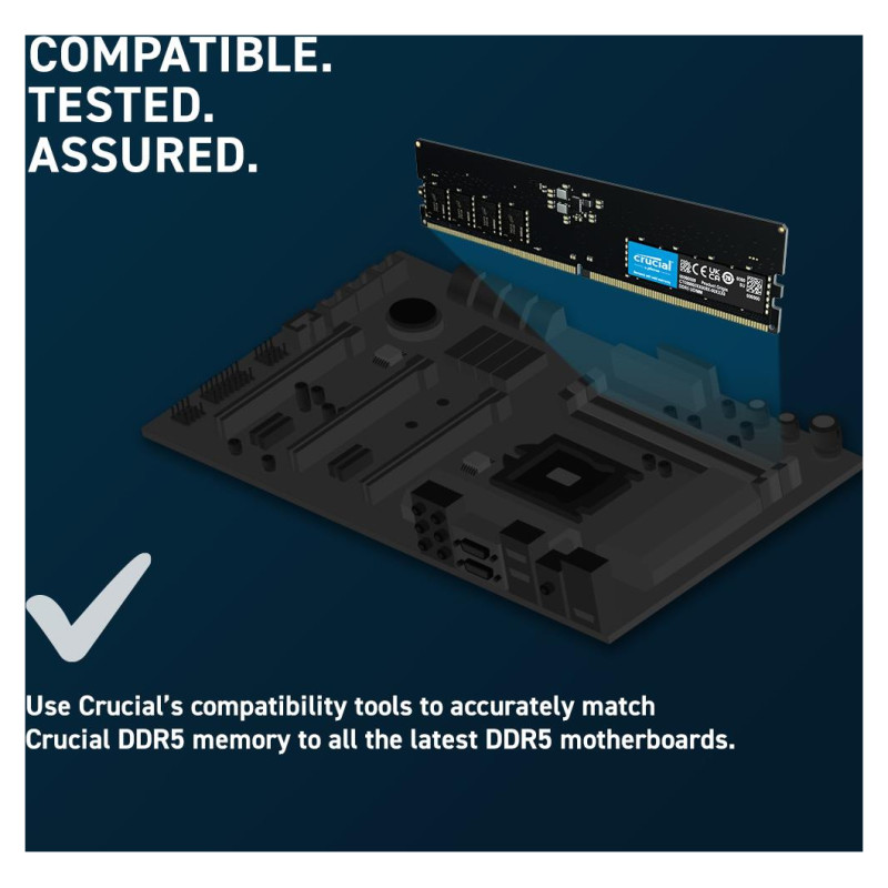 Crucial 16GB DDR5-5600 UDIMM CL46 (16Gbit)