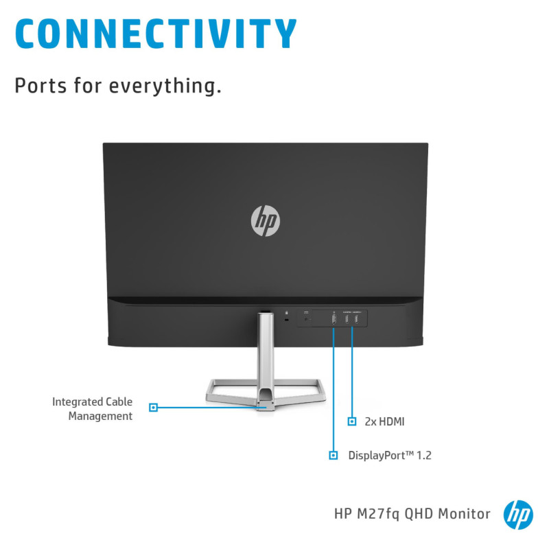 HP LCD Monitor|HP|27 "|2560 x 1440 pixels|Quad HD|Native aspect ratio 16:9|LCD|Flat|2H4B5E9