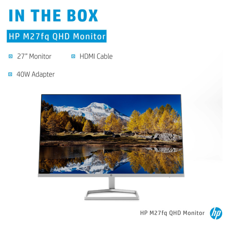 HP LCD Monitor|HP|27 "|2560 x 1440 pixels|Quad HD|Native aspect ratio 16:9|LCD|Flat|2H4B5E9