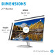 HP LCD Monitor|HP|27 "|2560 x 1440 pixels|Quad HD|Native aspect ratio 16:9|LCD|Flat|2H4B5E9
