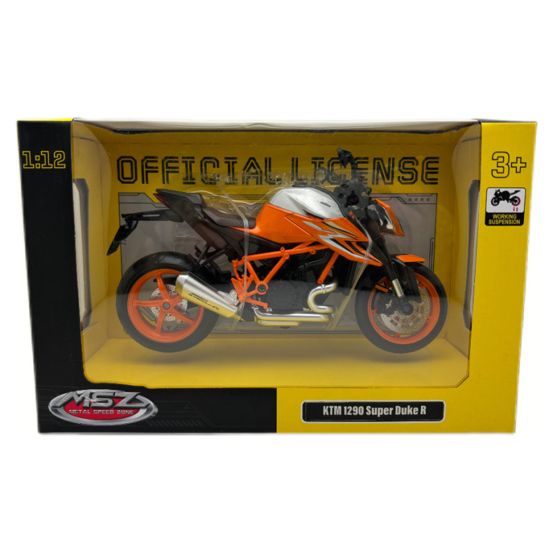 MSZ Die-cast KTM 1290 Super Duke R motocikla modelis, mērogā 1:12