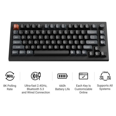Keychron KEYBOARD WRL V1 ULTRA/BLACK V1U-D4 KEYCHRON
