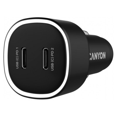 Canyon car charger OnDrive 60 PD 60W 2xUSB-C Black