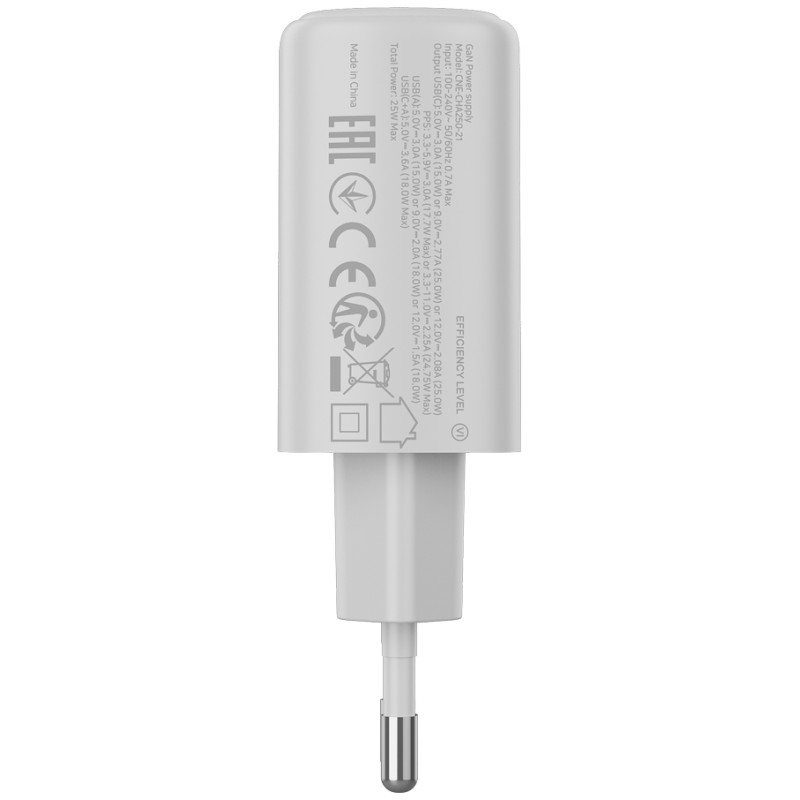 Canyon charger OnCharge 250 25W 1xPD 1xQC EU White