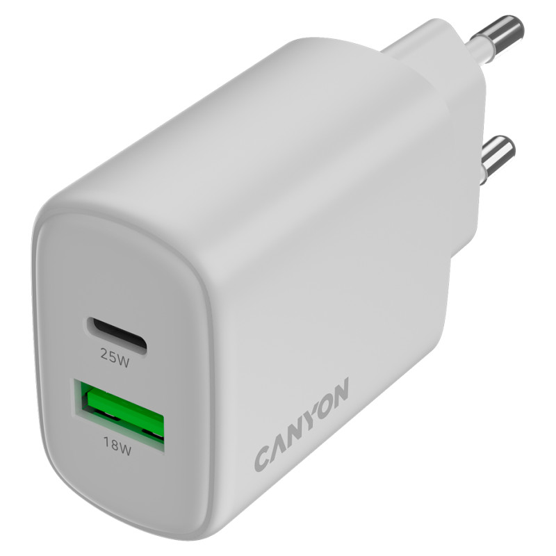 Canyon charger OnCharge 250 25W 1xPD 1xQC EU White