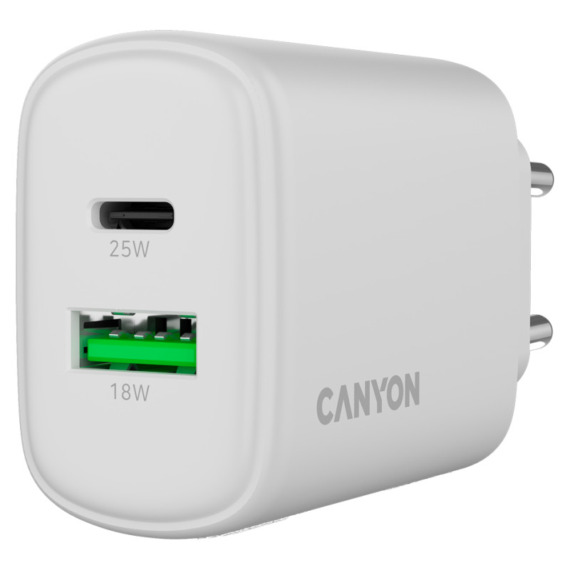 Canyon charger OnCharge 250 25W 1xPD 1xQC EU White