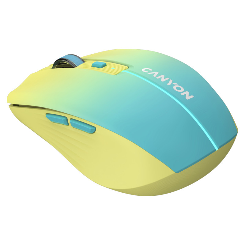 Canyon mouse MW-44  Wireless Charge Yellow Blue