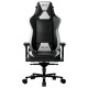 Lorgar Base 311, Gaming chair, PU eco-leather, 1.8 mm metal frame, multiblock mechanism, 4D armrests, 5 Star aluminium base, Class-4 gas lift, 75mm PU casters, Black + white