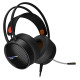Canyon INTERCEPTOR GH-8A, Gaming headset 3.5mm jack plus USB connector for LED backlight, adjustable microphone and volume control, with 2in1 3.5mm adapter, cable 2M, Black and Orange, 0.36kg